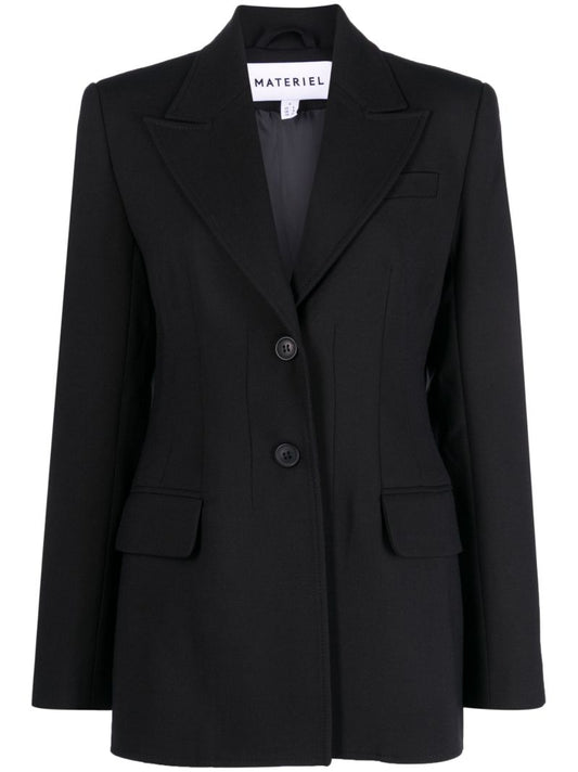 Black Corset Single-breasted Blazer