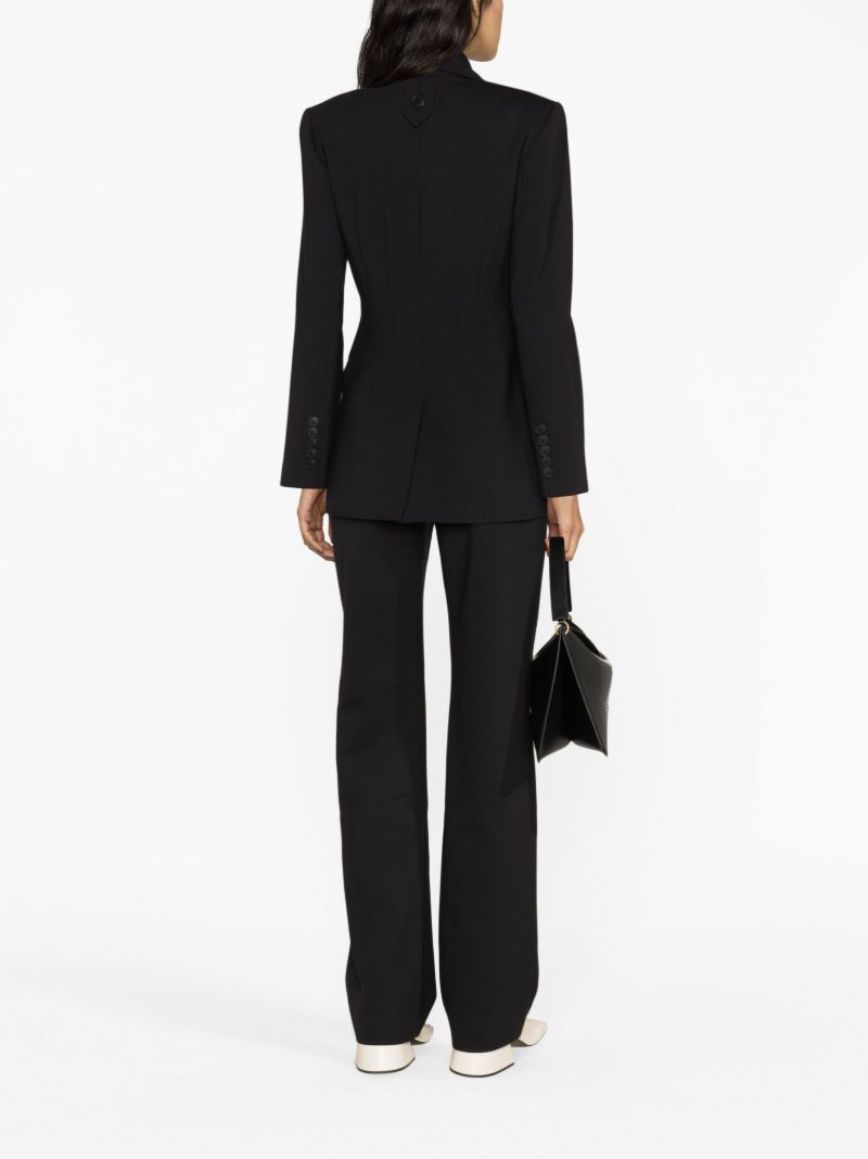 Black Corset Single-breasted Blazer