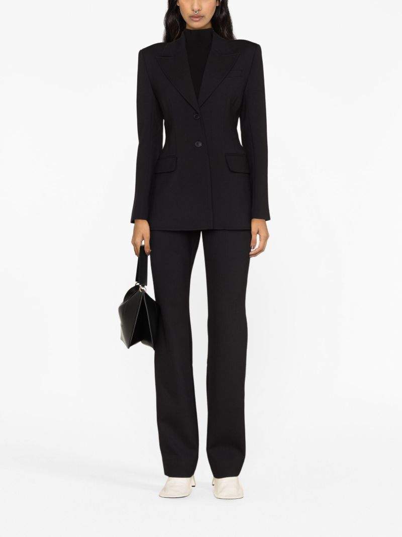 Black Corset Single-breasted Blazer