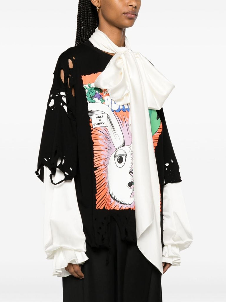 Black the Incredible Bunny-print Cotton T-shirt