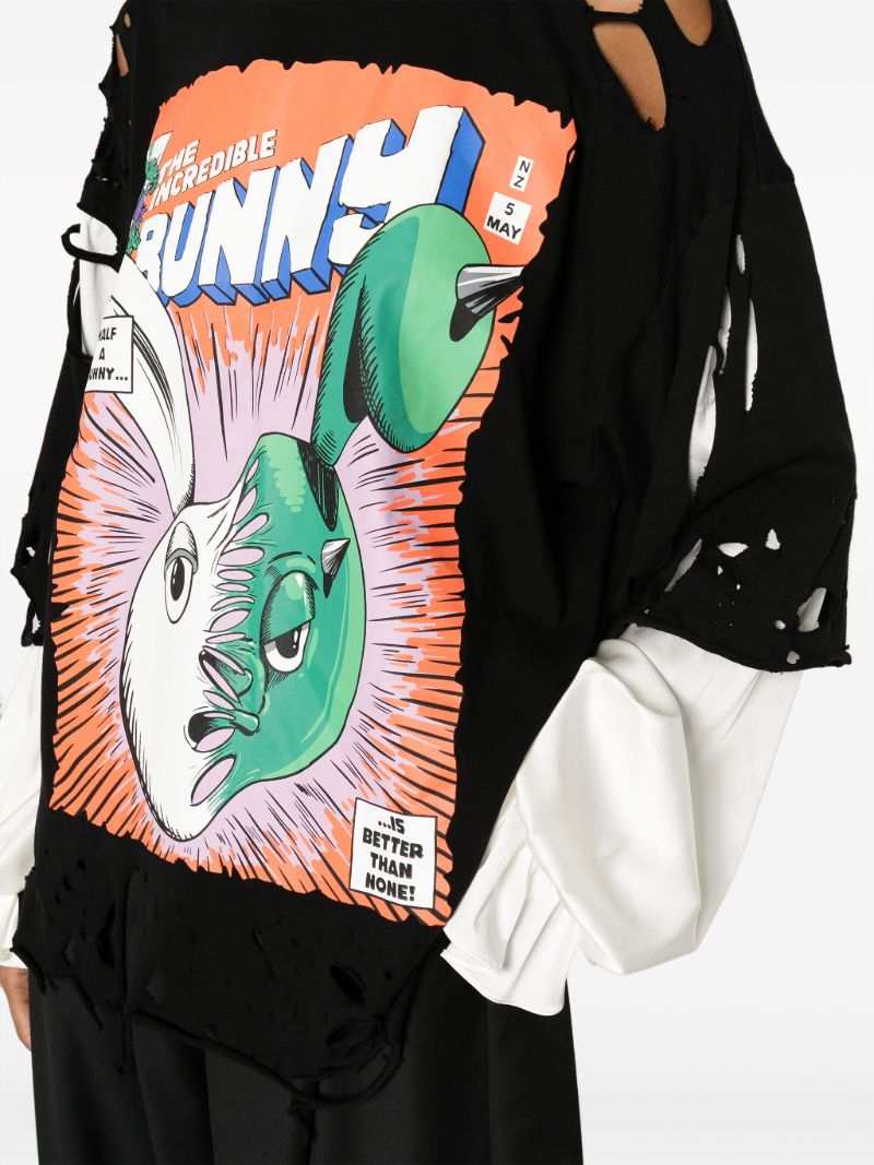 Black the Incredible Bunny-print Cotton T-shirt