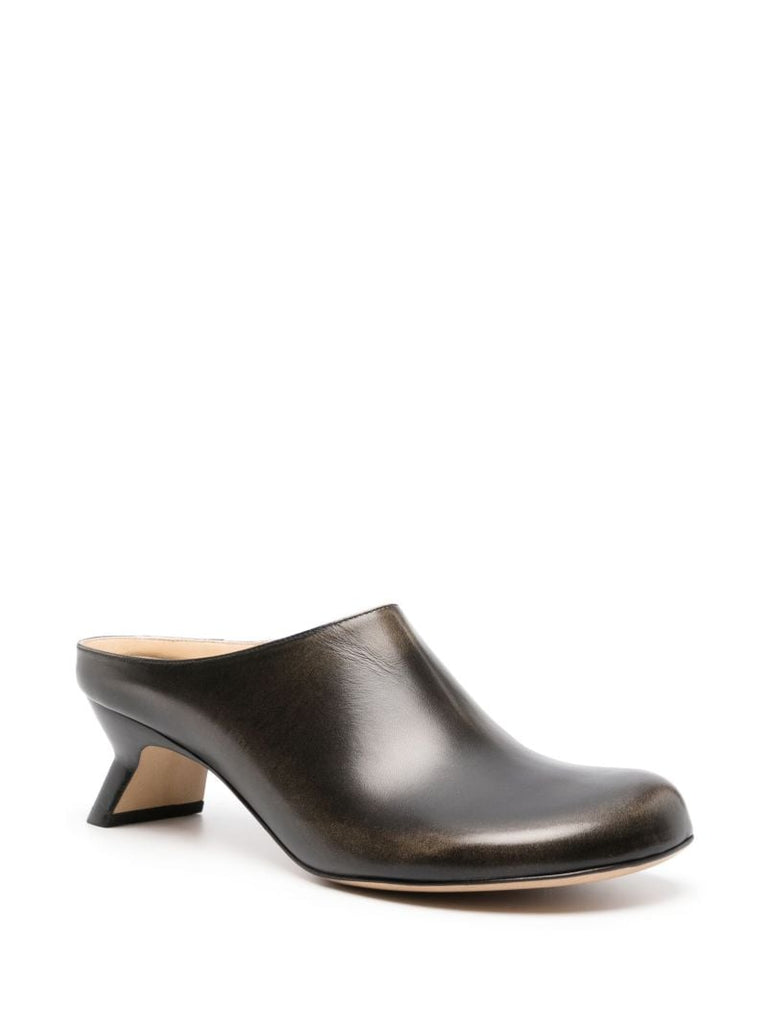 Black Terra 45 Leather Mules