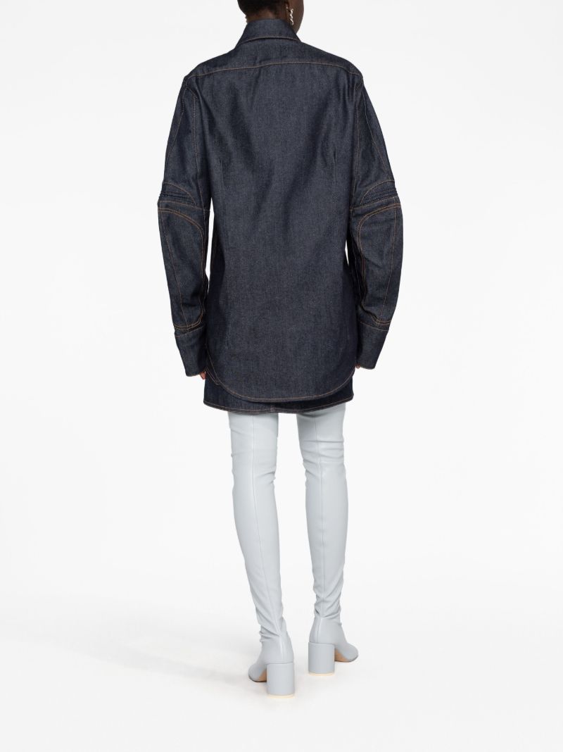 Blue Moto Denim Shirt