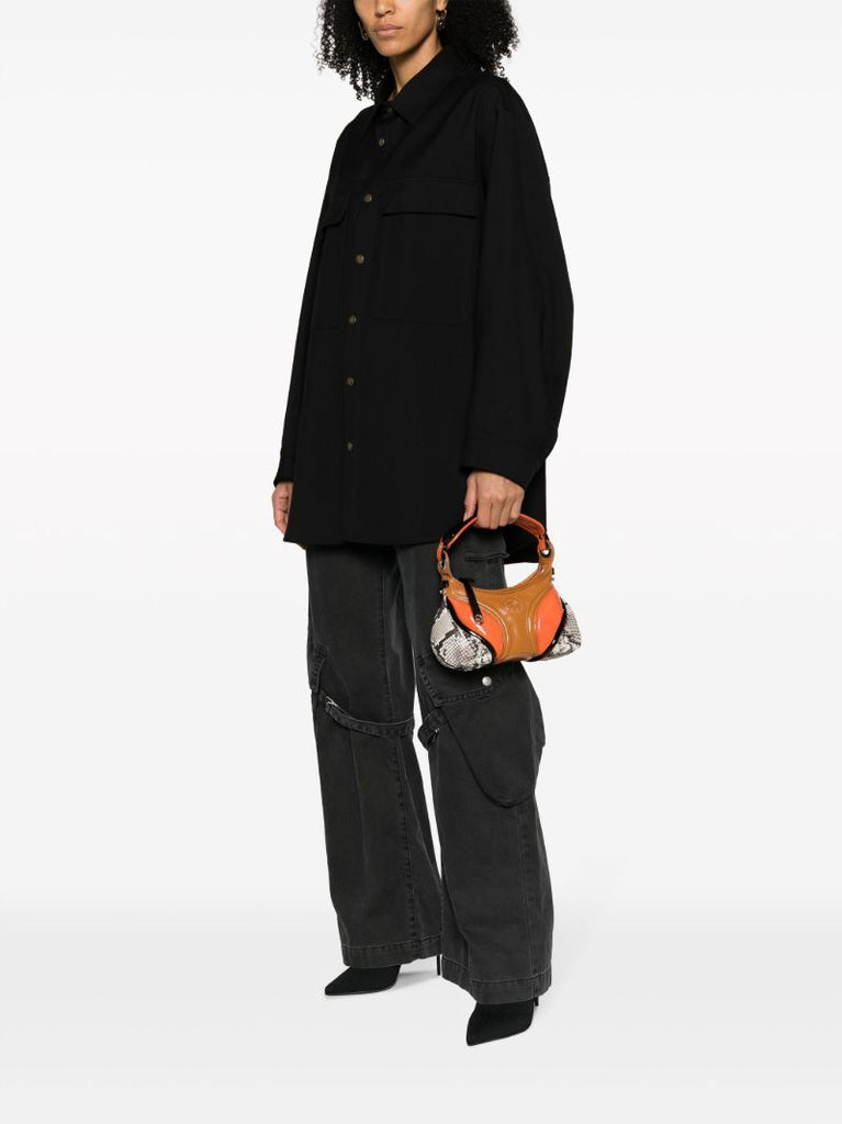 Brown Futura Mini Leather Tote Bag