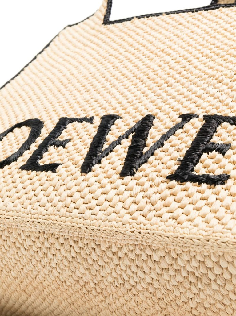 Neutral Logo Embroidered Tote Bag