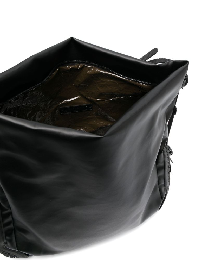 Black Obo Faux Leather Shoulder Bag