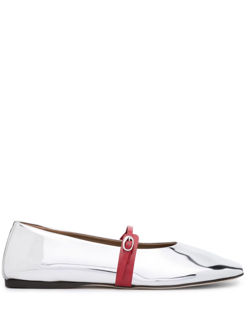 Silver Les Ballerines Rondes Ballet Pumps
