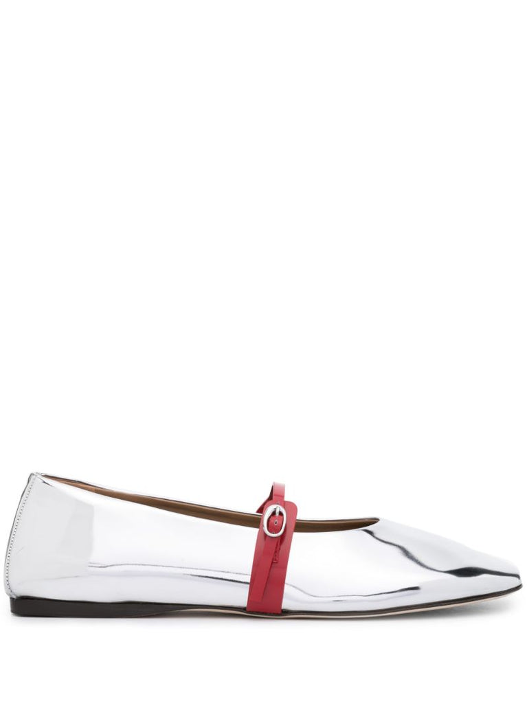 Silver Les Ballerines Rondes Ballet Pumps