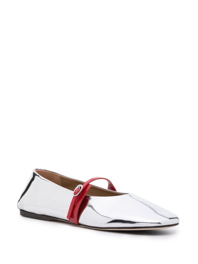 Silver Les Ballerines Rondes Ballet Pumps