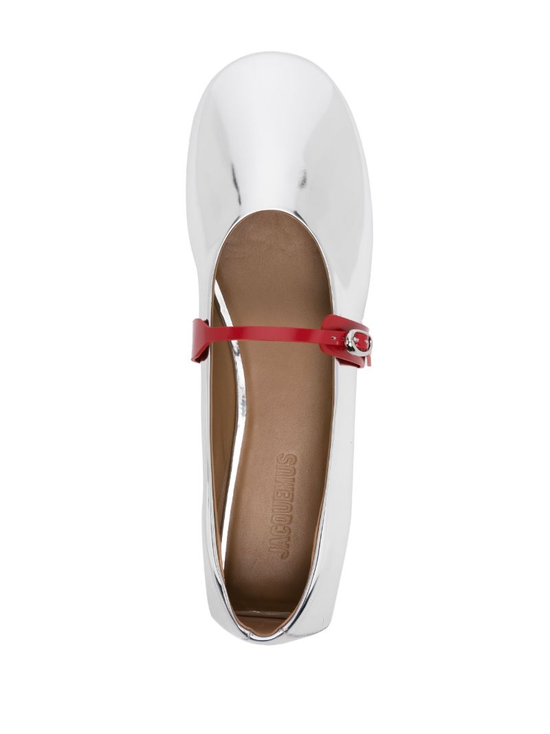 Silver Les Ballerines Rondes Ballet Pumps