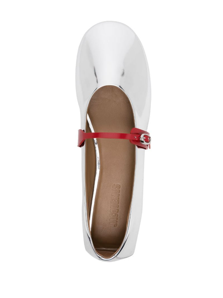 Silver Les Ballerines Rondes Ballet Pumps