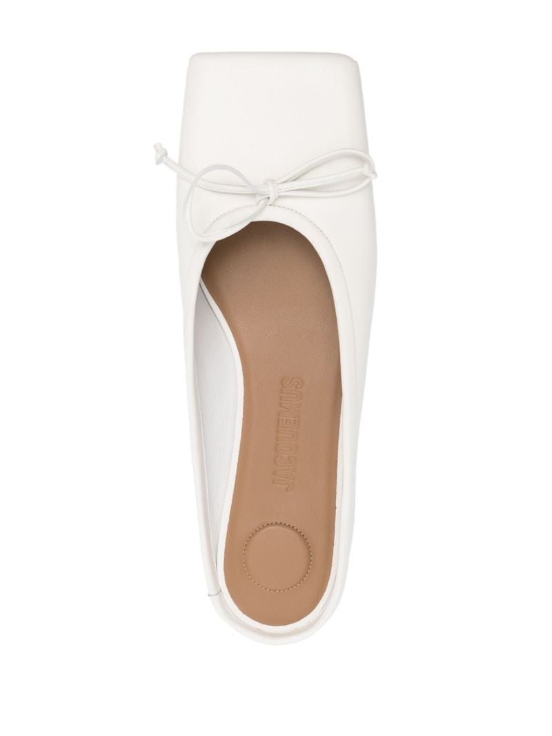 White Les Mules Plates Ballet Mules