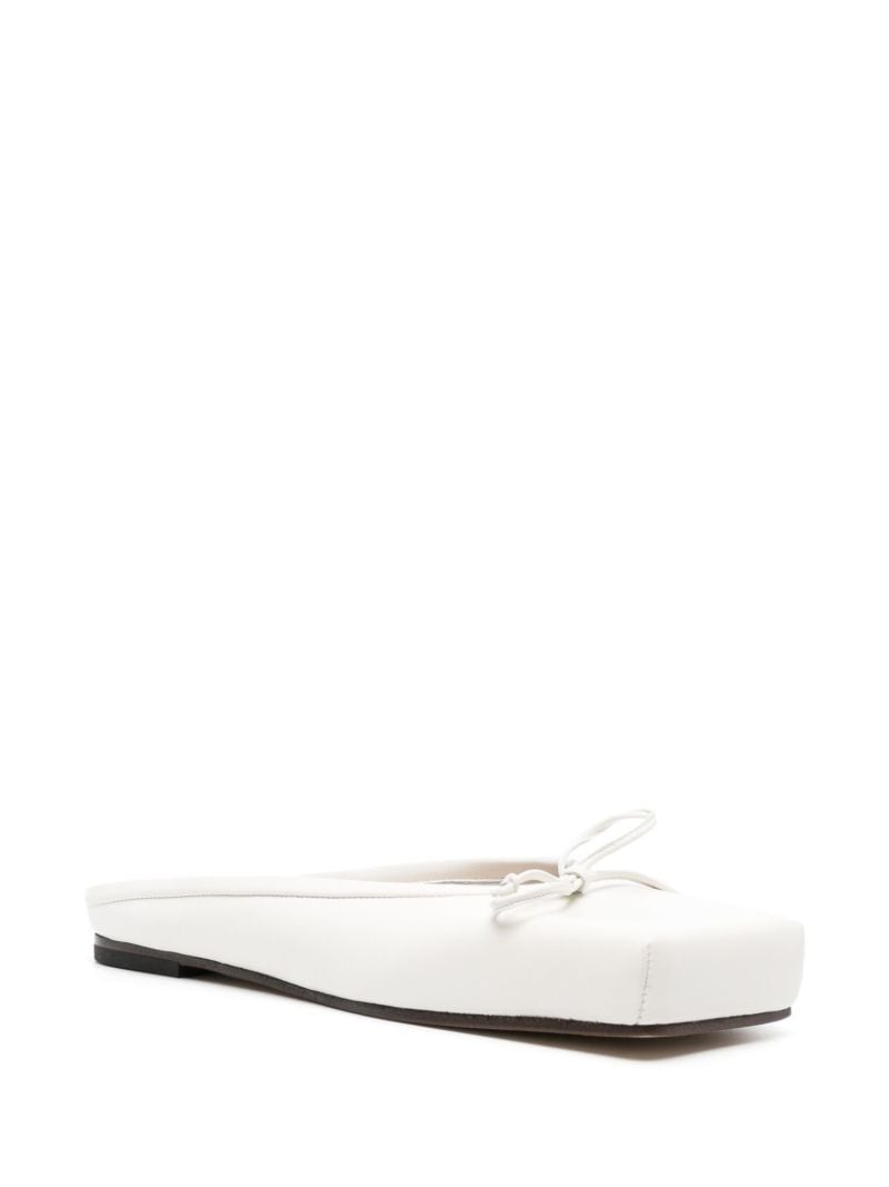 White Les Mules Plates Ballet Mules