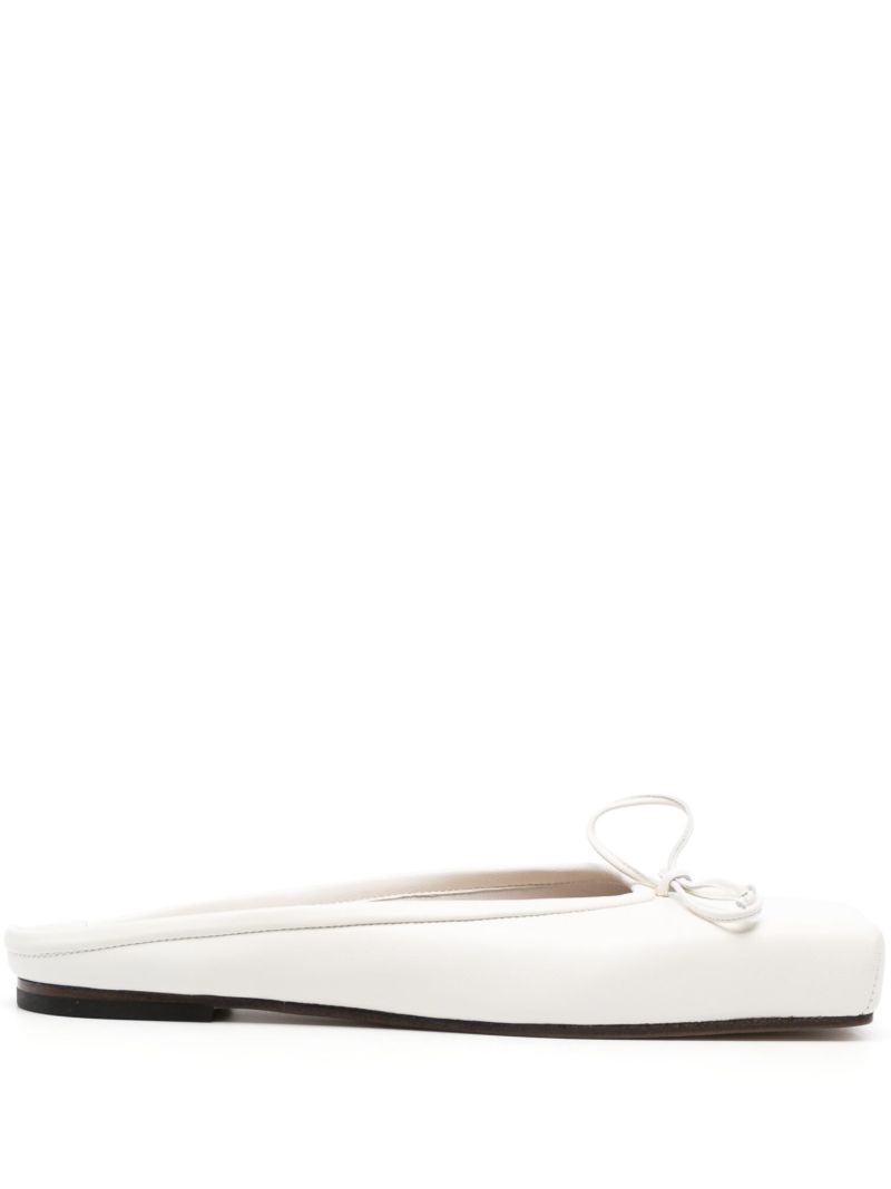 White Les Mules Plates Ballet Mules
