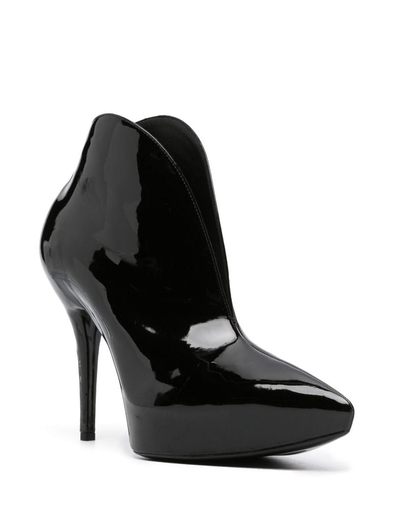 Black Slick 115 Patent-leather Boots