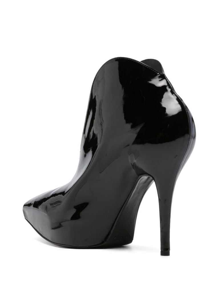 Black Slick 115 Patent-leather Boots