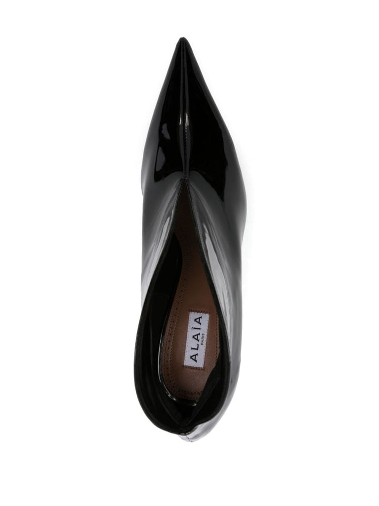 Black Slick 115 Patent-leather Boots