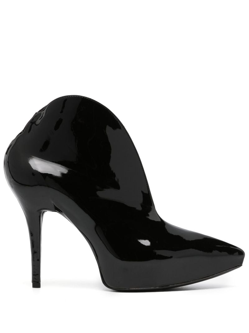 Black Slick 115 Patent-leather Boots