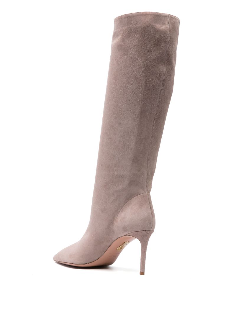 Neutral Matignon 75 Suede Knee-high Boots