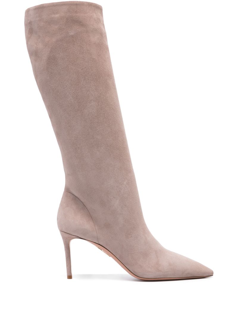 Neutral Matignon 75 Suede Knee-high Boots