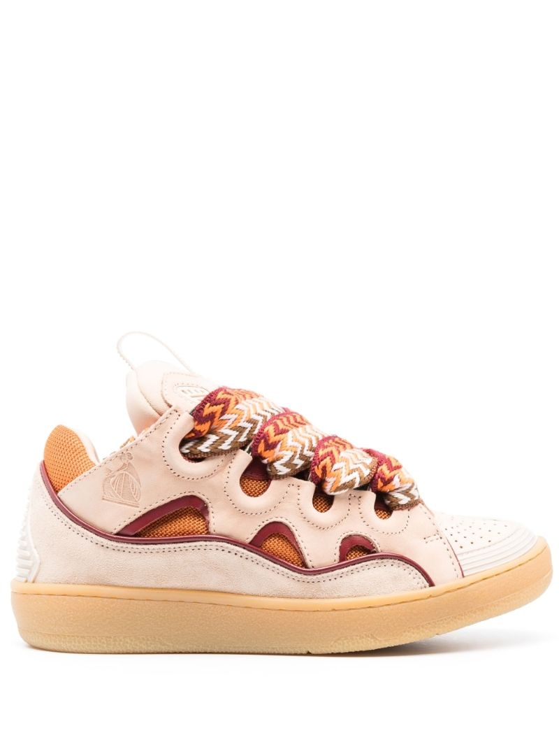 Neutral Curb Panelled Sneakers