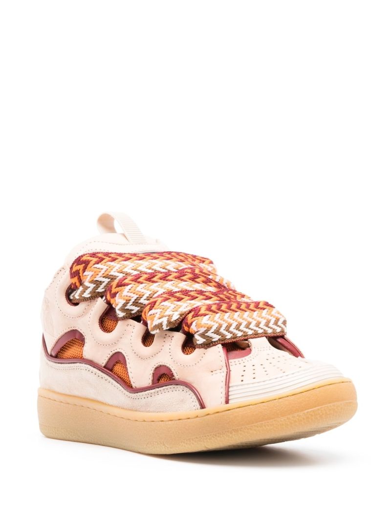 Neutral Curb Panelled Sneakers