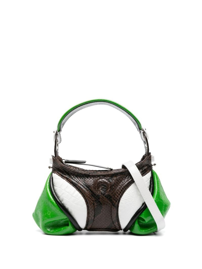 Green Futura Mini Leather Tote Bag