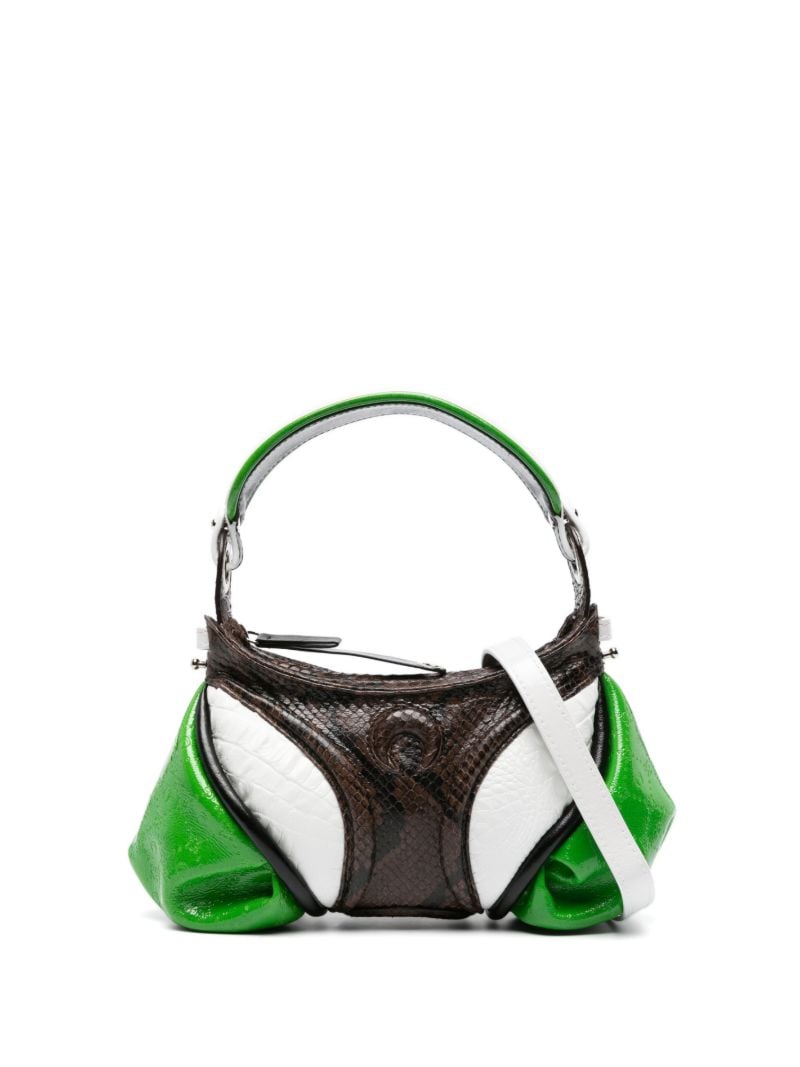 Green Futura Mini Leather Tote Bag