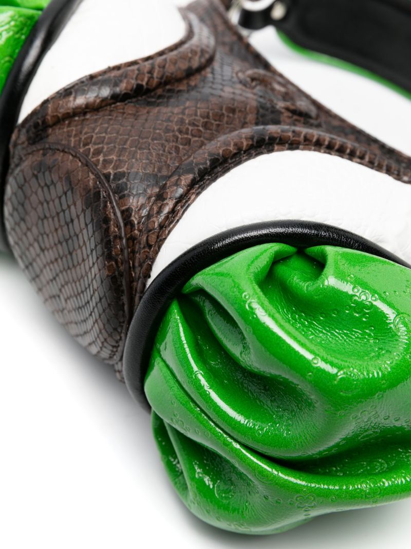Green Futura Mini Leather Tote Bag