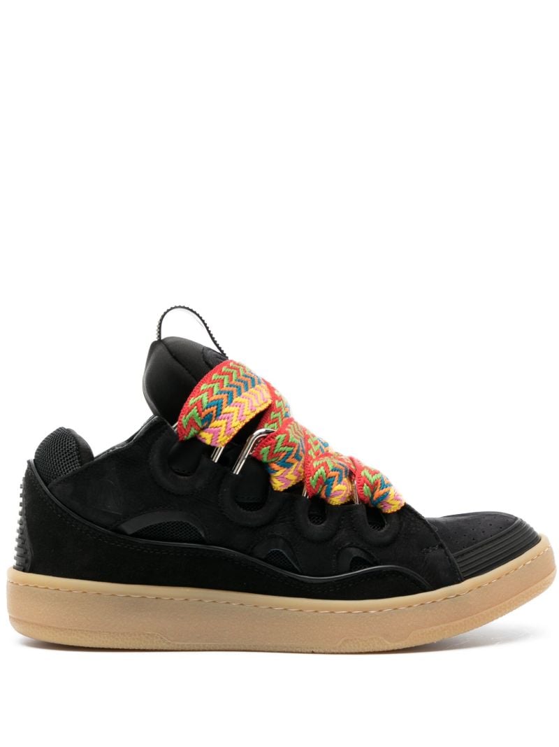 Black Curb Suede Sneakers