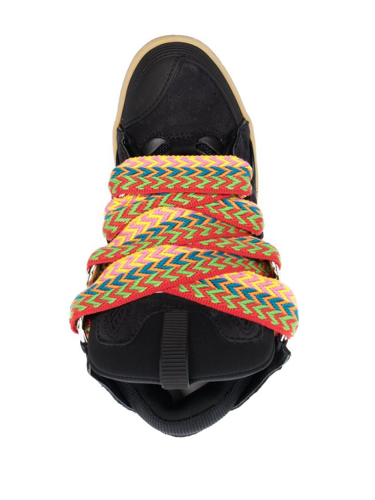 Black Curb Suede Sneakers