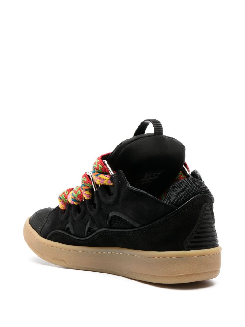 Black Curb Suede Sneakers