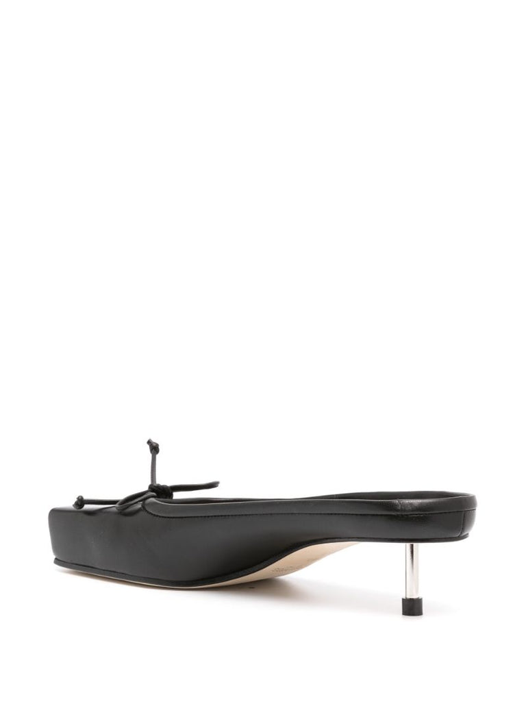 Black Les Mules Basses Ballet 40 Leather Mules