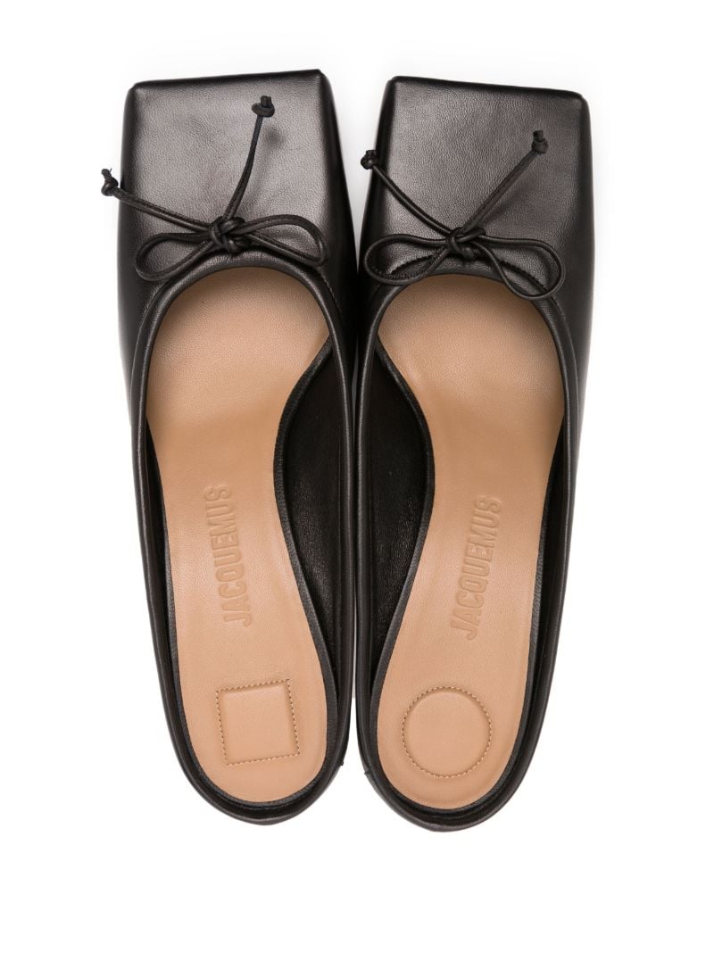 Black Les Mules Basses Ballet 40 Leather Mules