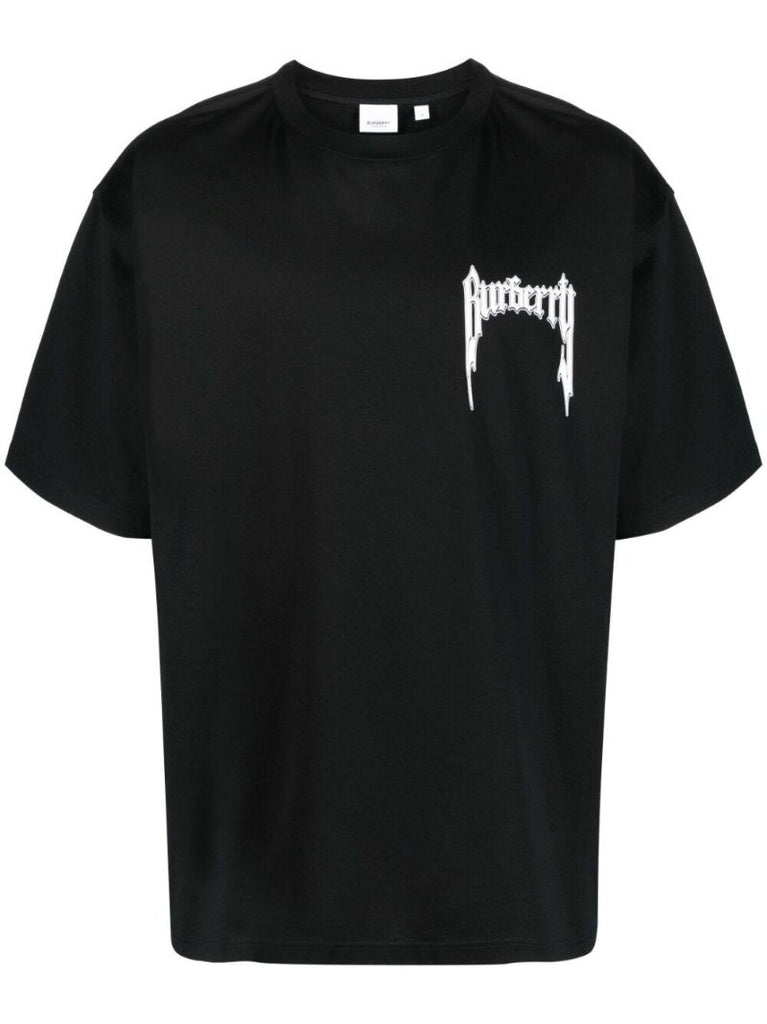 Black Logo Print Organic Cotton T-shirt