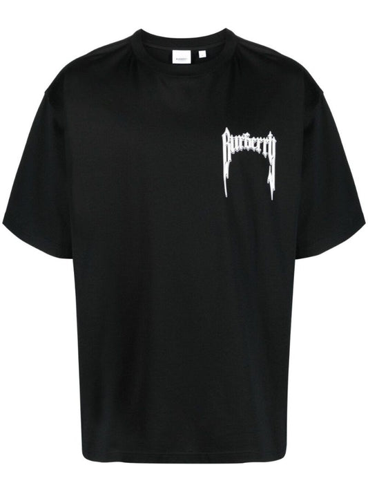 Black Logo Print Organic Cotton T-shirt