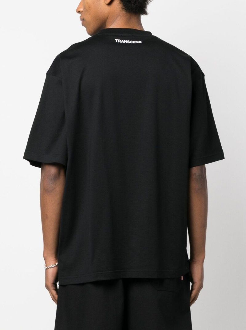 Black Logo Print Organic Cotton T-shirt