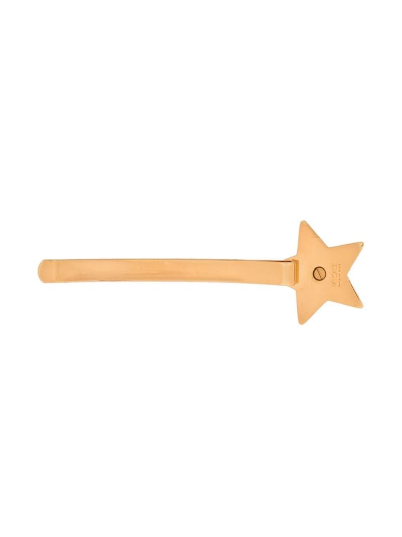 Gold-tone Medusa Crystal Star Hair Pin