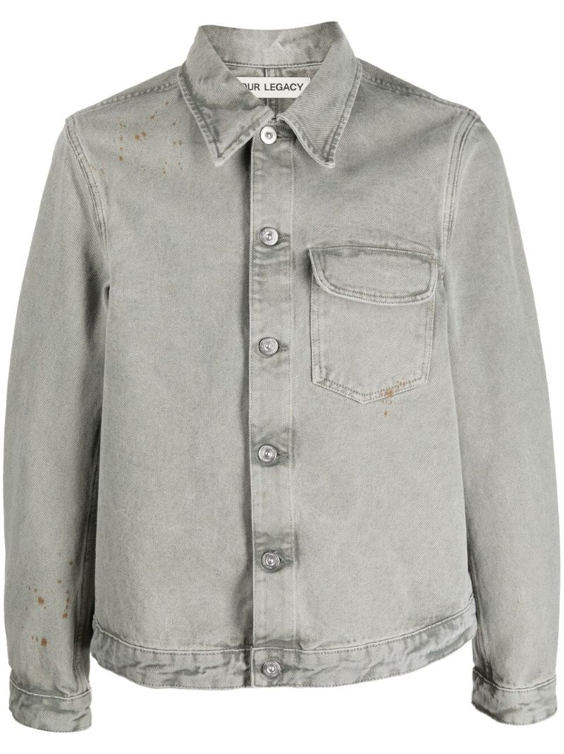 Grey Button-up Denim Jacket