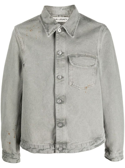 Grey Button-up Denim Jacket
