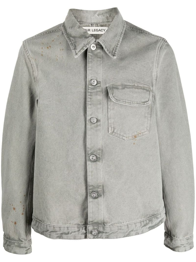 Grey Button-up Denim Jacket