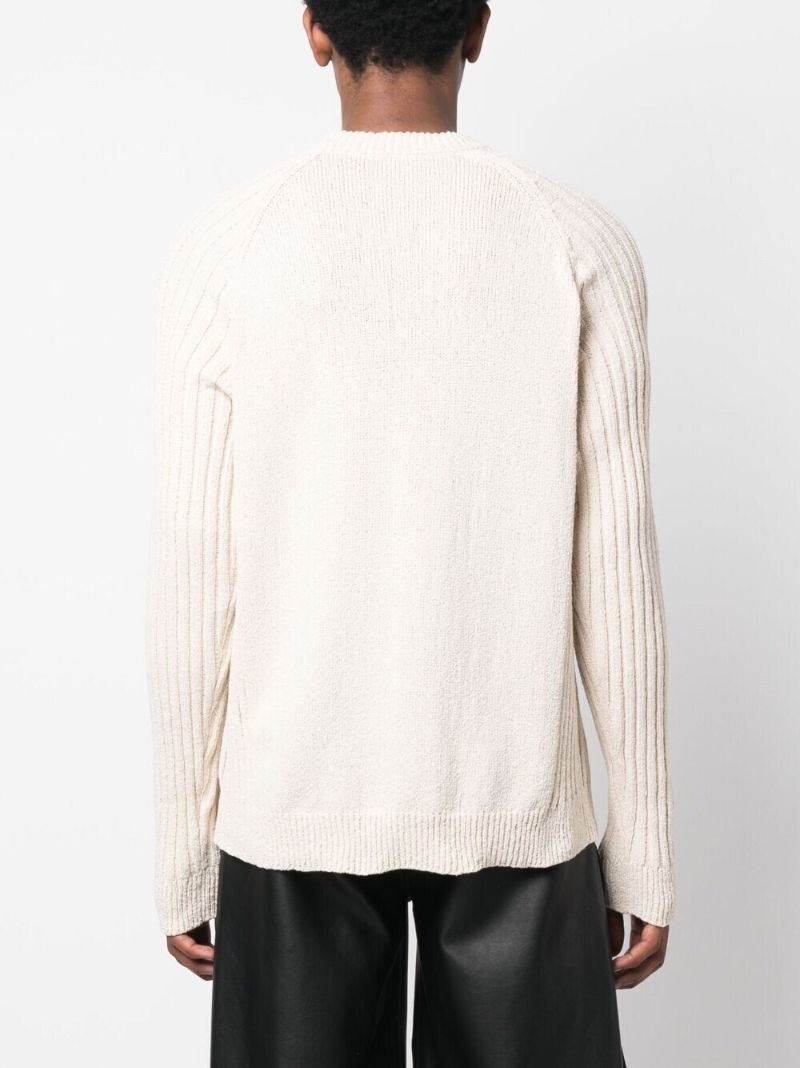 Neutral Logo Intarsia Sweater