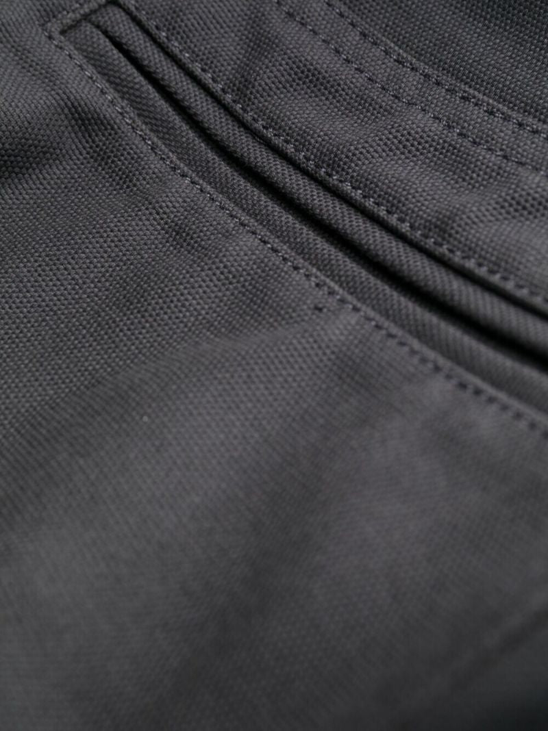 Grey Cotton Canvas Gg Panel Trousers