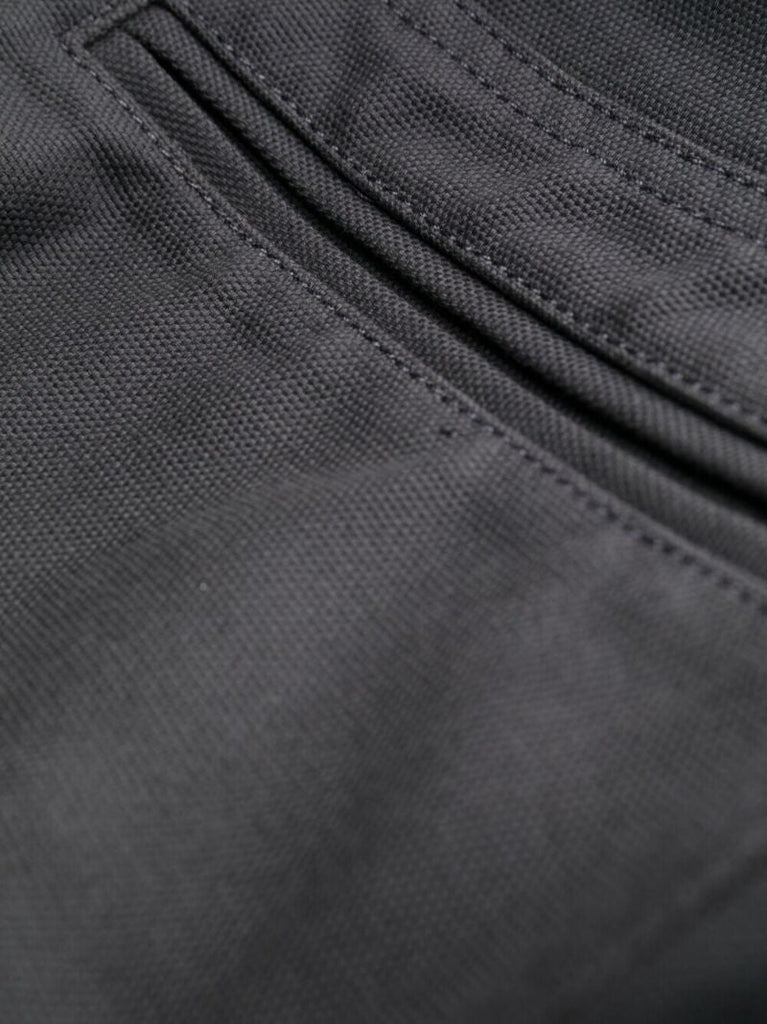 Grey Cotton Canvas Gg Panel Trousers