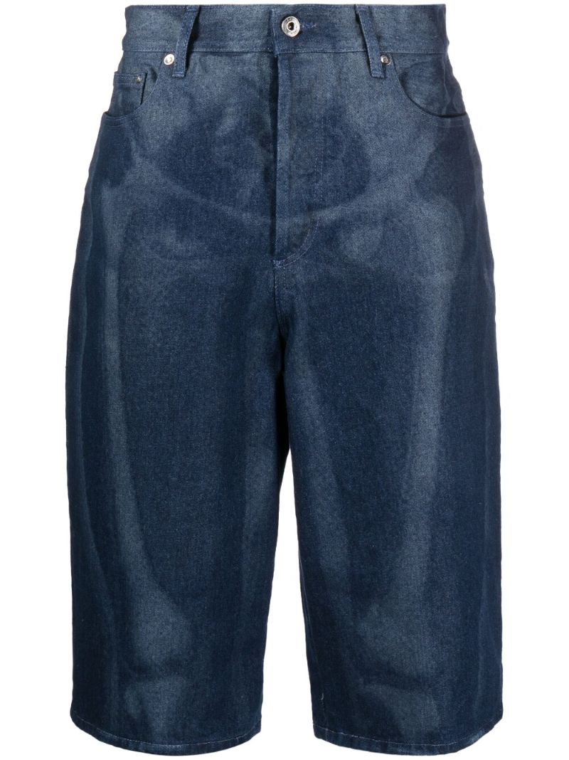 Blue Body Scan Denim Shorts