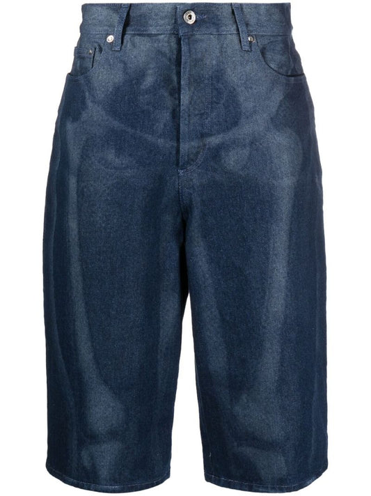 Blue Body Scan Denim Shorts