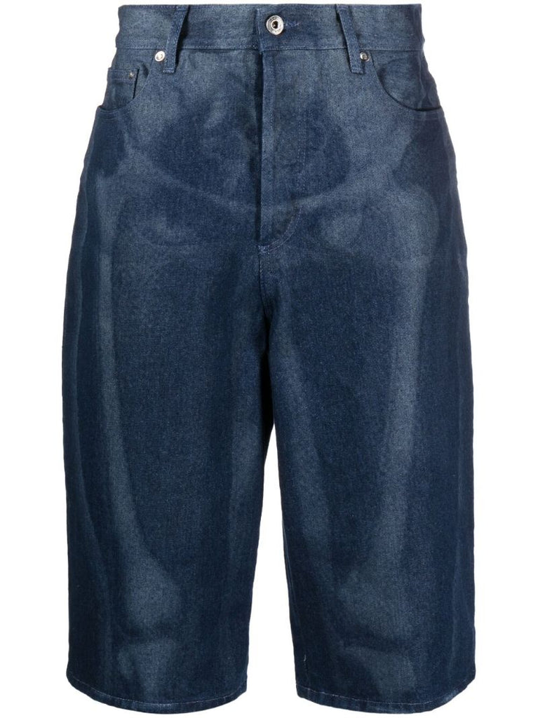 Blue Body Scan Denim Shorts