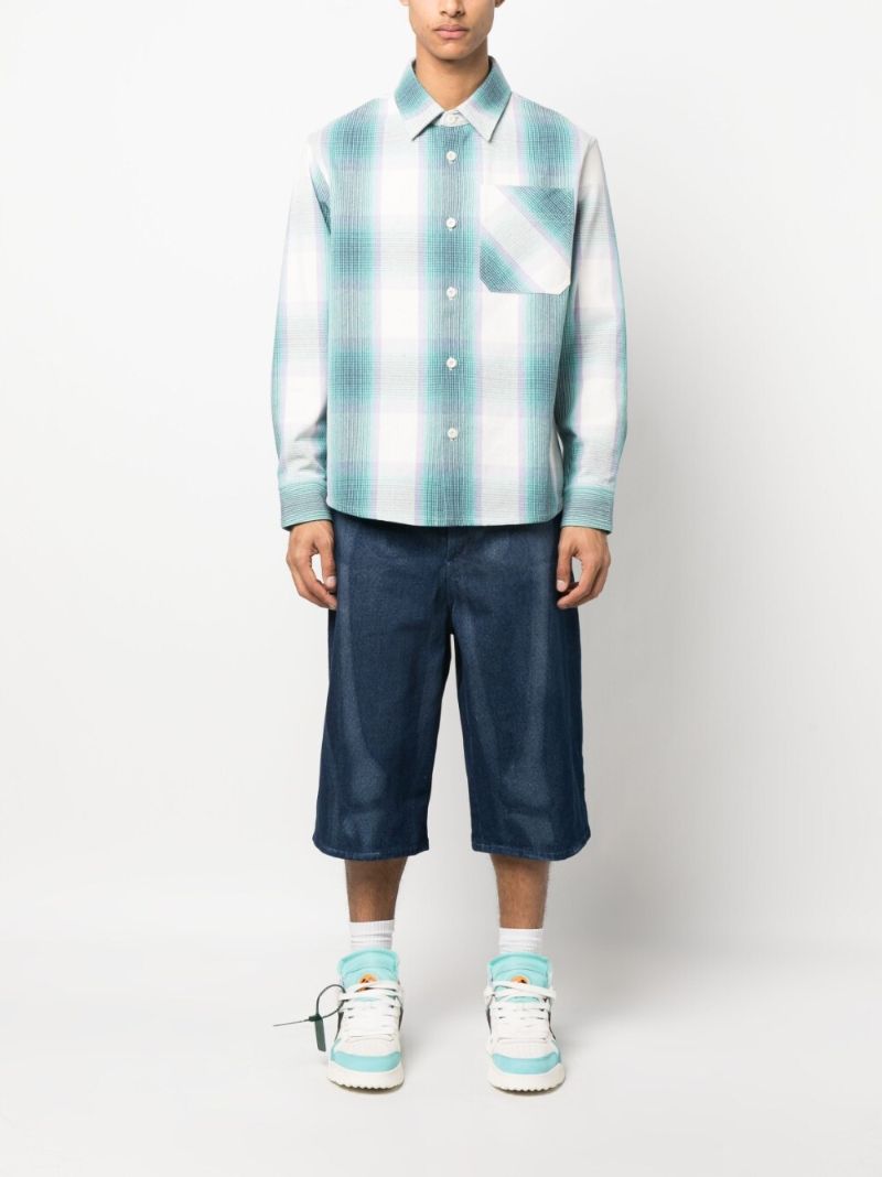 Blue Body Scan Denim Shorts