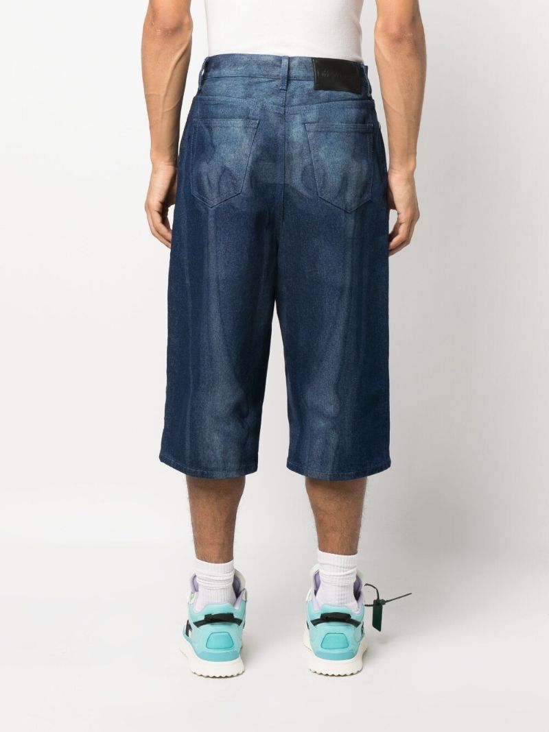 Blue Body Scan Denim Shorts