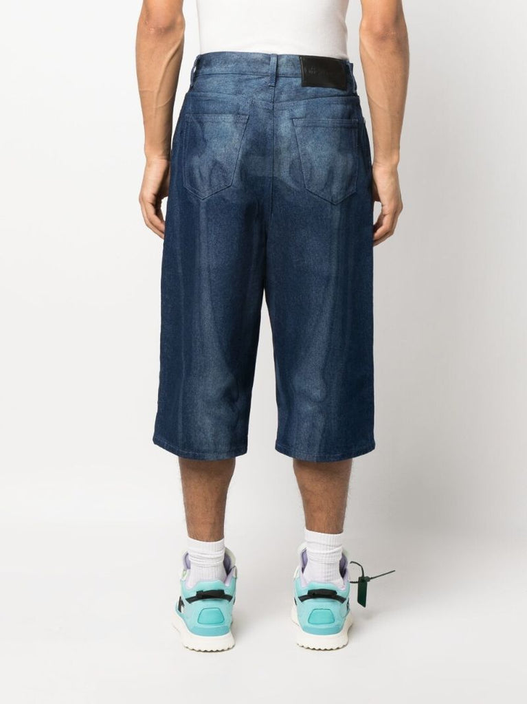 Blue Body Scan Denim Shorts